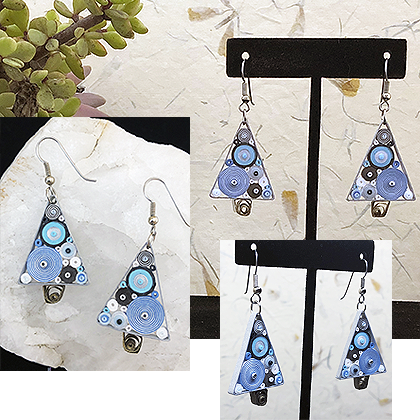 Quilled Paper Treasures - Holiday Tree Earrings