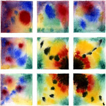 Abstract Watercolor: Grid Series
