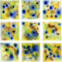 Abstract Watercolor: Grid Series