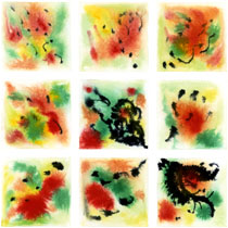 Abstract Watercolor: Grid Series