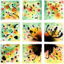 Abstract Watercolor: Grid Series