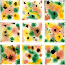 Abstract Watercolor: Grid Series