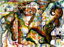 Abstract Watercolor: Grid Series