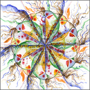 Abstract Watercolor: Kaleidoscope Series