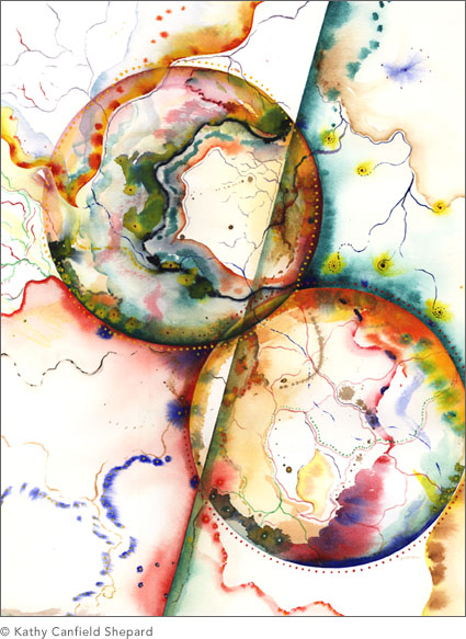 Abstract Watercolor: Grid Series