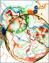 Abstract Watercolor: Grid Series