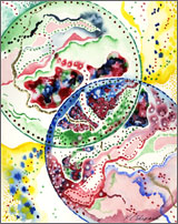 Abstract Watercolor: Grid Series