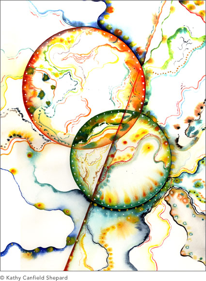 Abstract Watercolor: Grid Series
