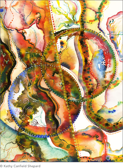 Abstract Watercolor: Grid Series
