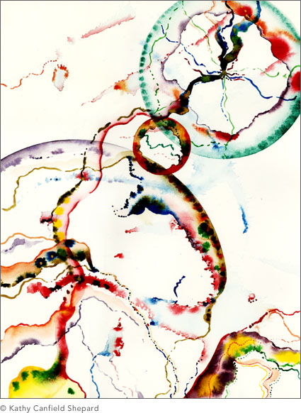 Abstract Watercolor: Grid Series