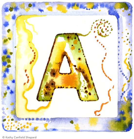 Children's Toy Blocks Watercolor