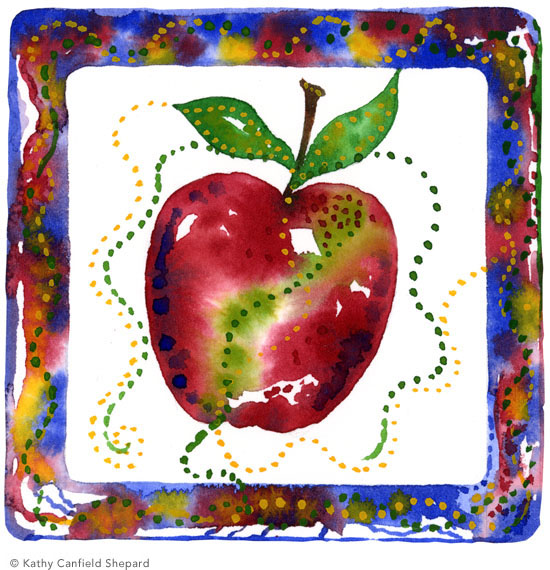 Children's Toy Blocks Watercolor