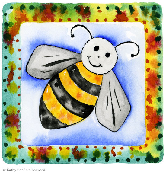 Children's Toy Blocks Watercolor