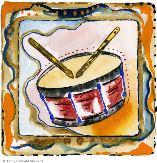 Children's Toy Blocks Watercolor