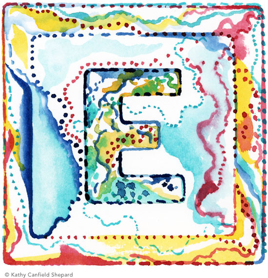 Children's Toy Blocks Watercolor