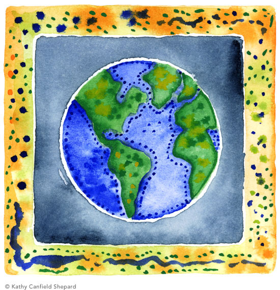 Children's Toy Blocks Watercolor