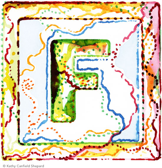 Children's Toy Blocks Watercolor
