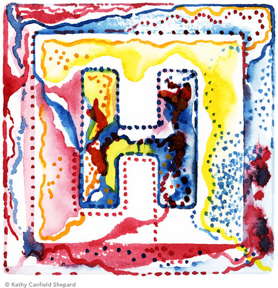 Children's Toy Blocks Watercolor