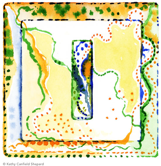 Children's Toy Blocks Watercolor