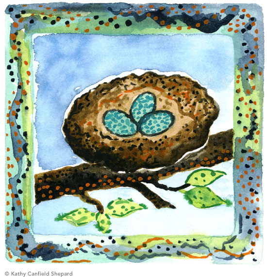 Children's Toy Blocks Watercolor