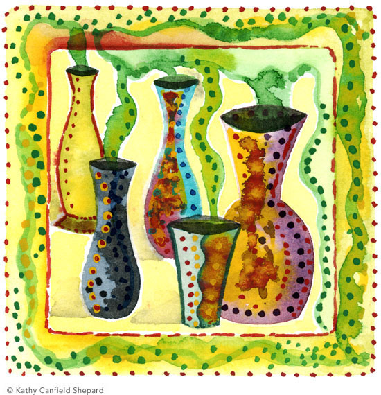 Children's Toy Blocks Watercolor