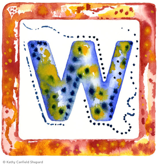 Children's Toy Blocks Watercolor