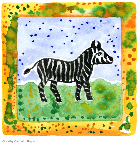 Children's Toy Blocks Watercolor