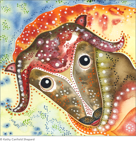 Chinese Zodiac Character Watercolor