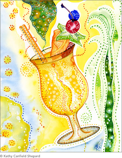 Colorful Cocktails Watercolor