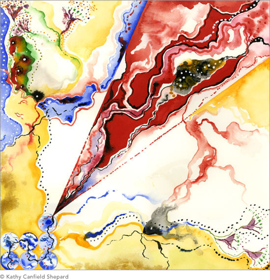 country undone Watercolor