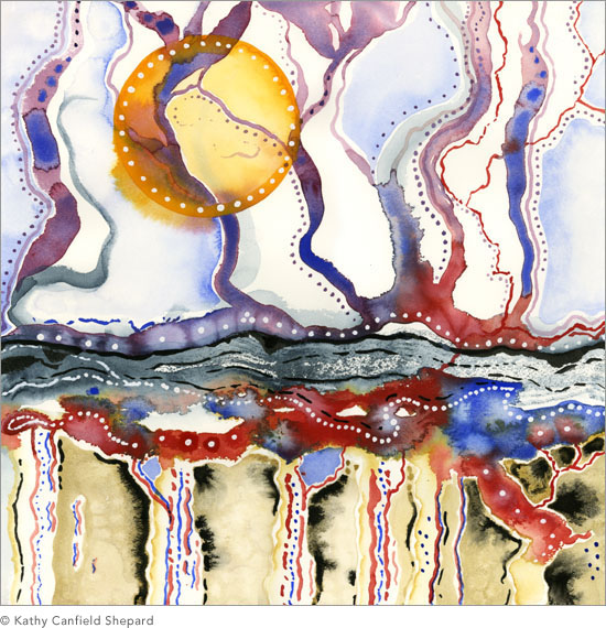 country undone Watercolor