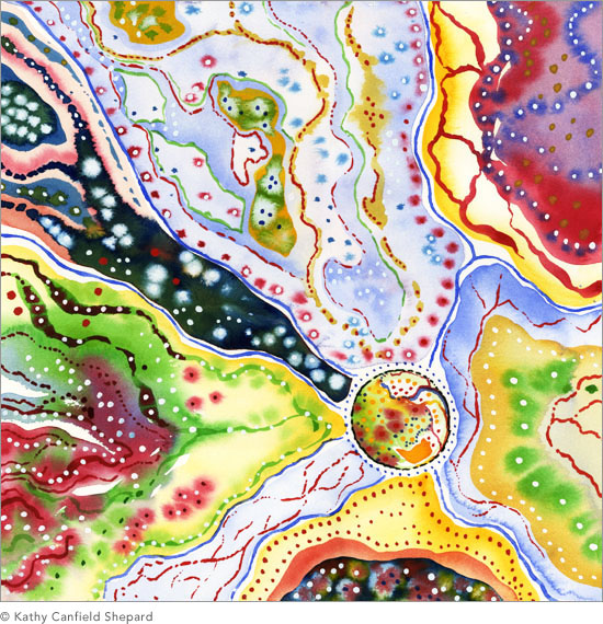 country undone Watercolor