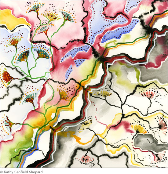 country undone Watercolor