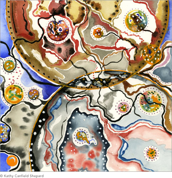 country undone Watercolor
