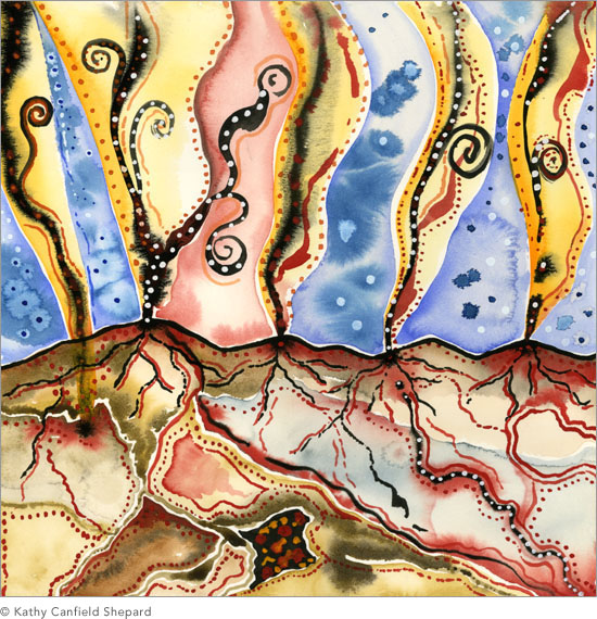 country undone Watercolor