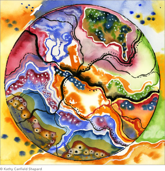 country undone Watercolor