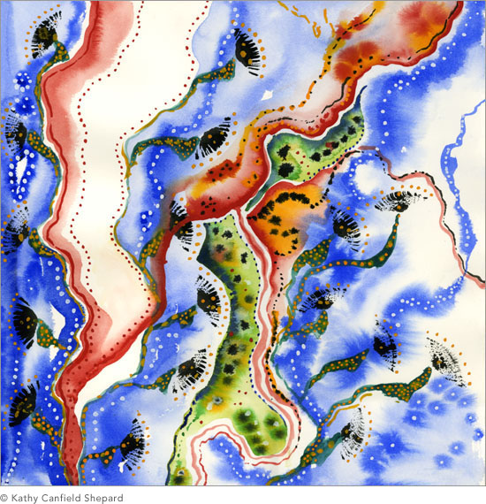 country undone Watercolor