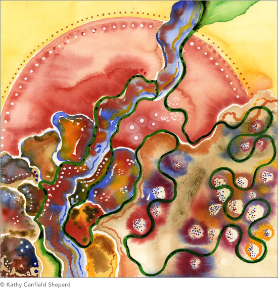country undone Watercolor