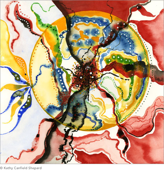country undone Watercolor