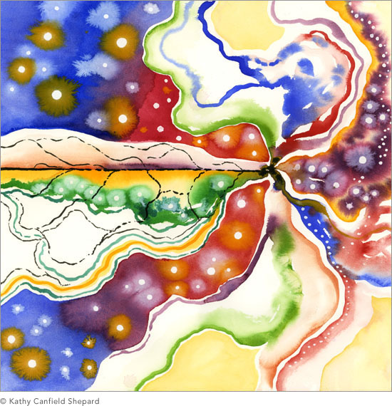 country undone Watercolor