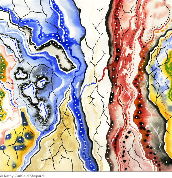 country undone Watercolor