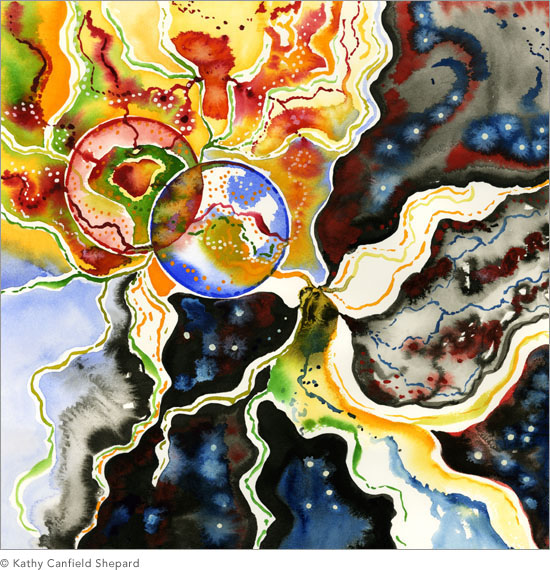country undone Watercolor