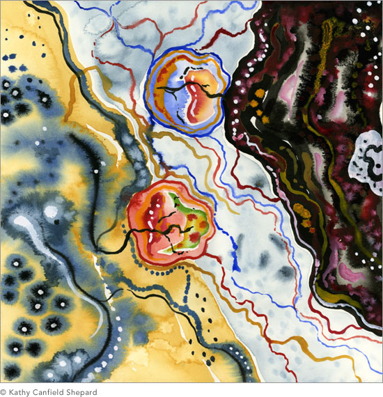 country undone Watercolor