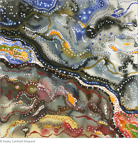country undone Watercolor