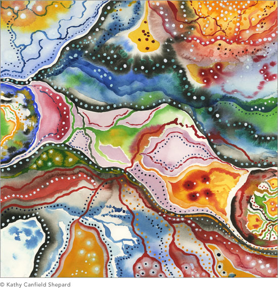 country undone Watercolor