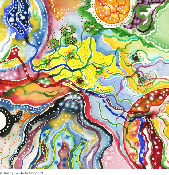 country undone Watercolor