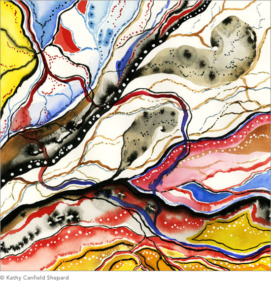 country undone Watercolor