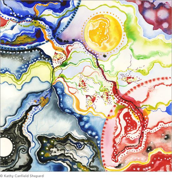 country undone Watercolor