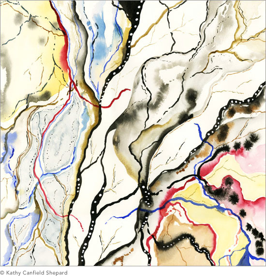 country undone Watercolor